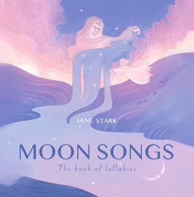 Cover of Moon Songs, a bilingual hardcover of original lullabies.